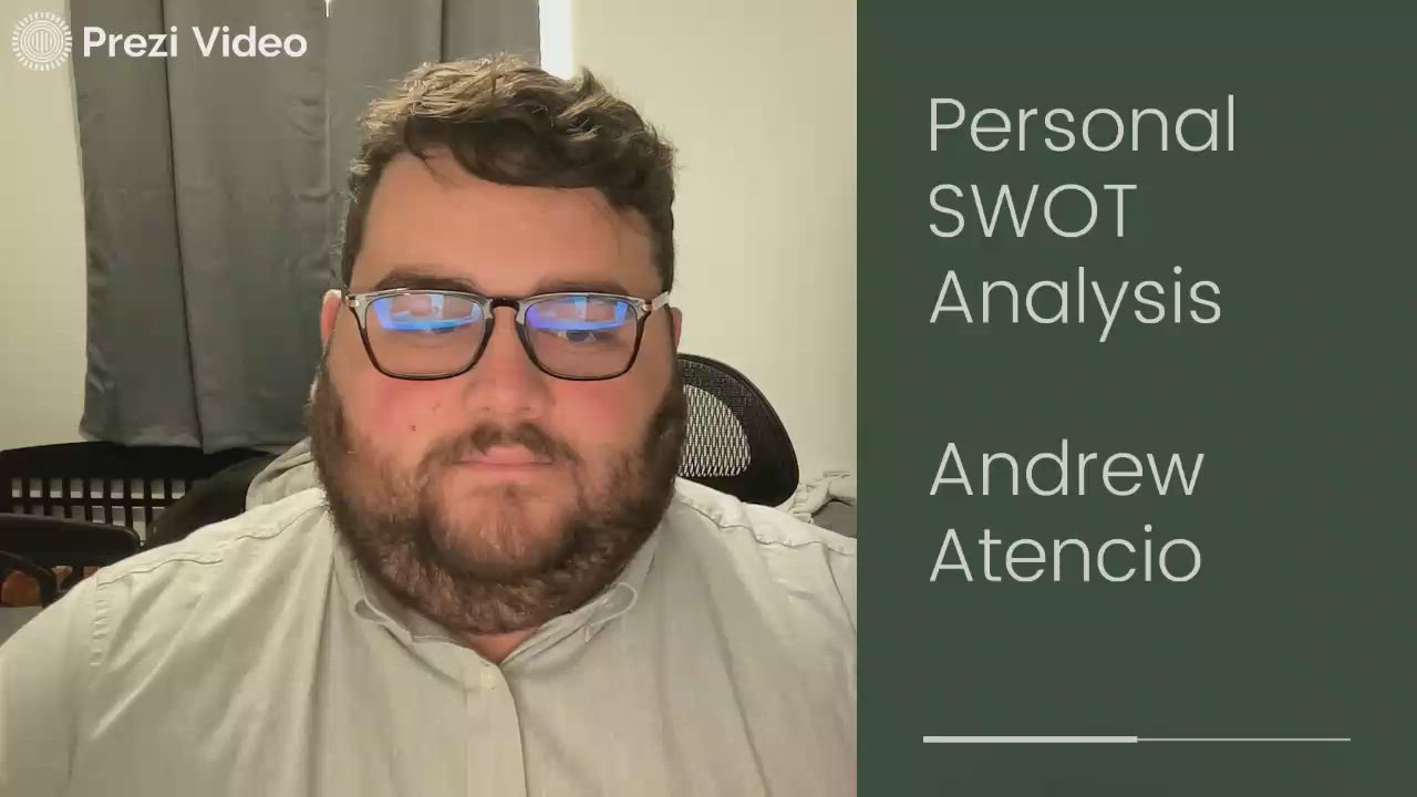 Personal SWOT Analysis Andrew Atencio by Andrew Atencio on Prezi Video