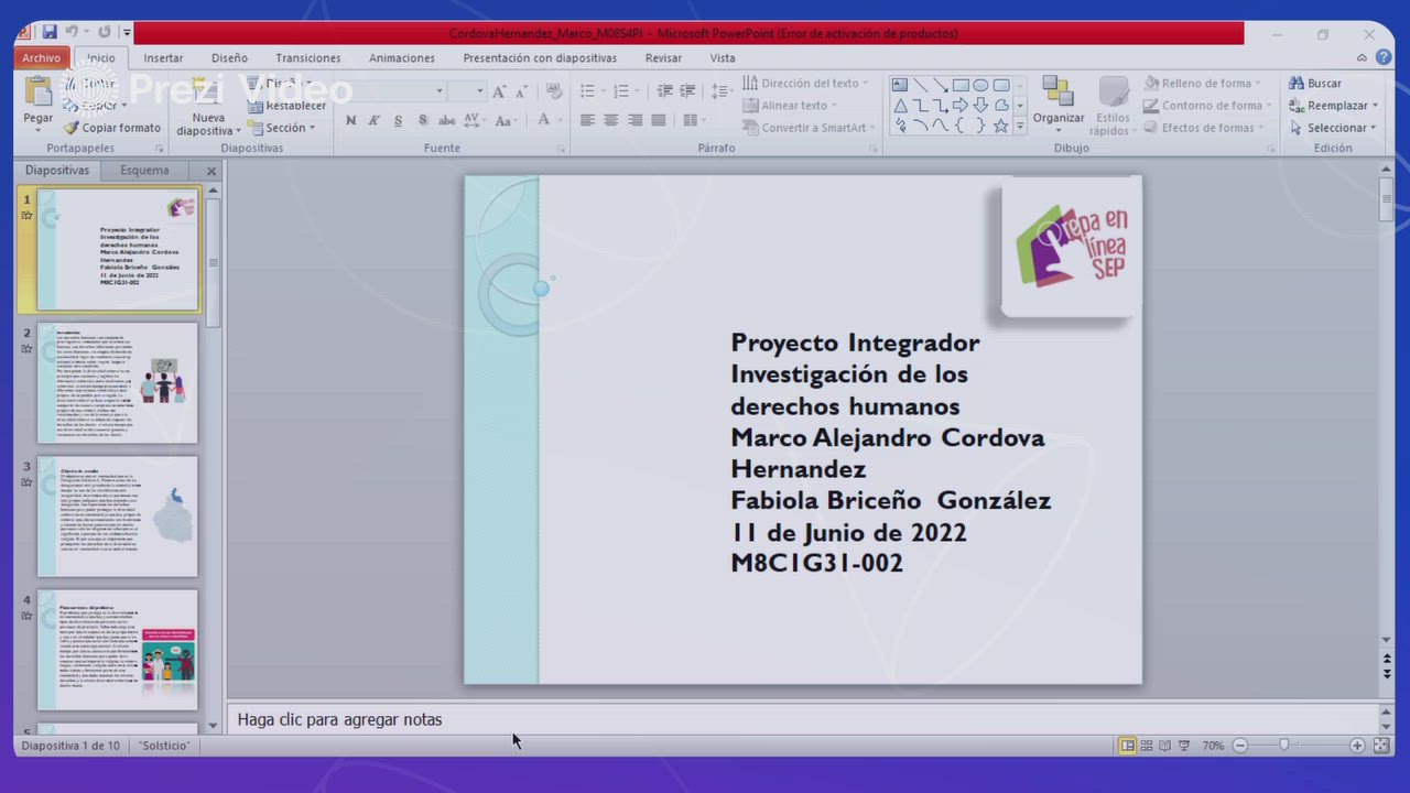 Proyecto integrador by Alejandro Hernández on Prezi Video