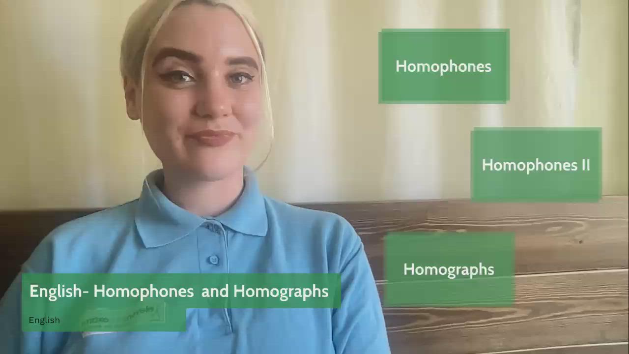 Year 3 Homophones and Homographs by Technical One on Prezi Video