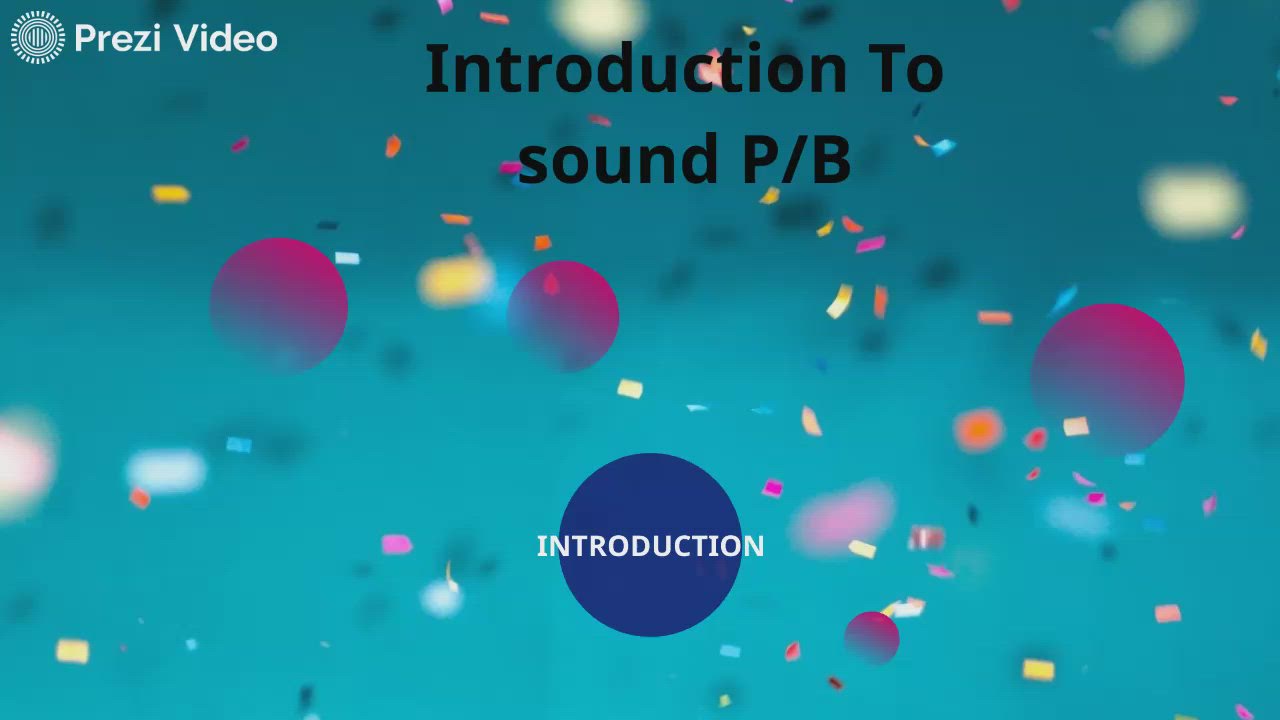 Introduction To sound P/B