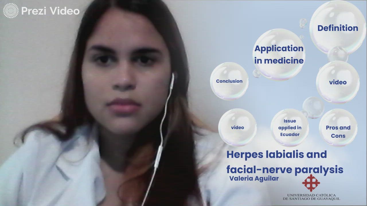 Herpes labialis and facialnerve paralysis by Valeria Aguilar López on