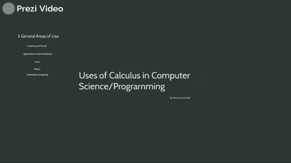 Uses of Calculus In Computer Science by Mian AAdi on Prezi Video