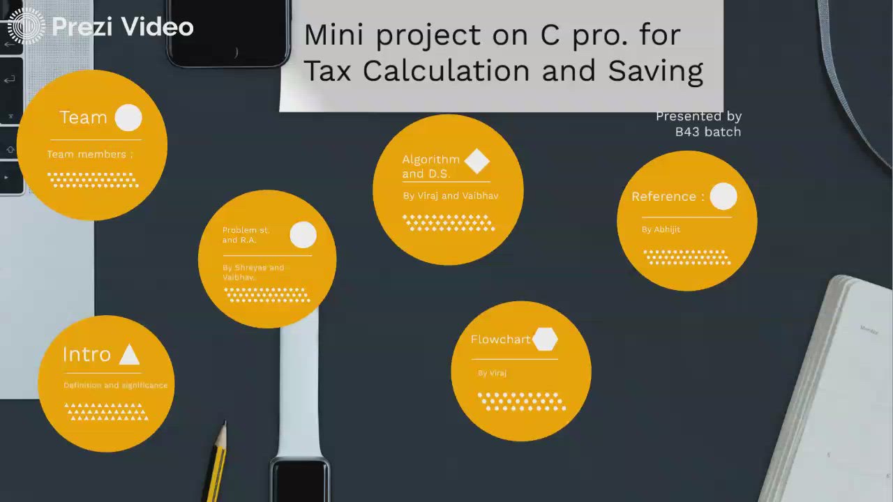 Mini Project on Tax Calculation and Saving by 175__Abhijit Zende on ...