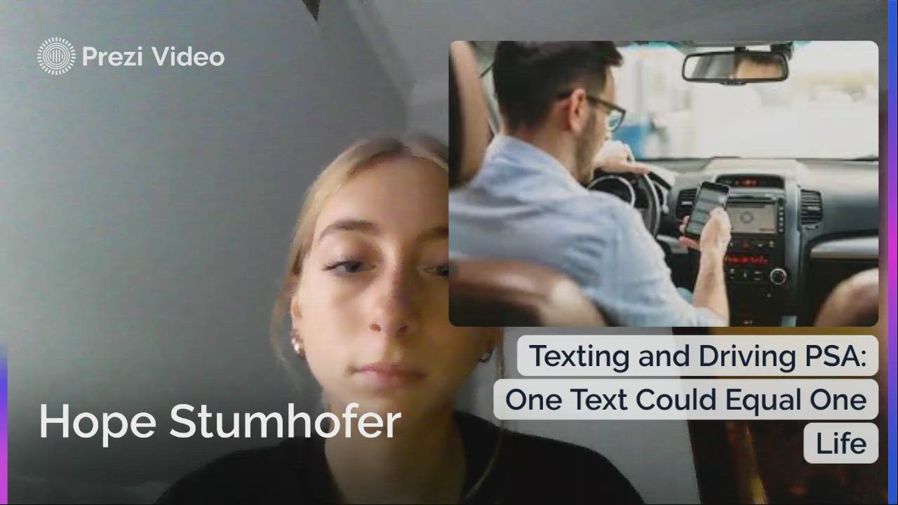Texting and Driving PSA by Hope Stumhofer on Prezi Video