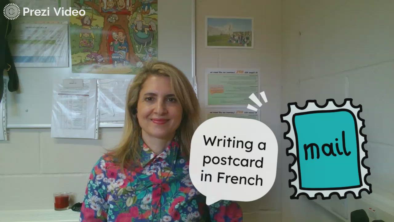 Writing a Postcard in French by Nathalie Orlandi on Prezi Video
