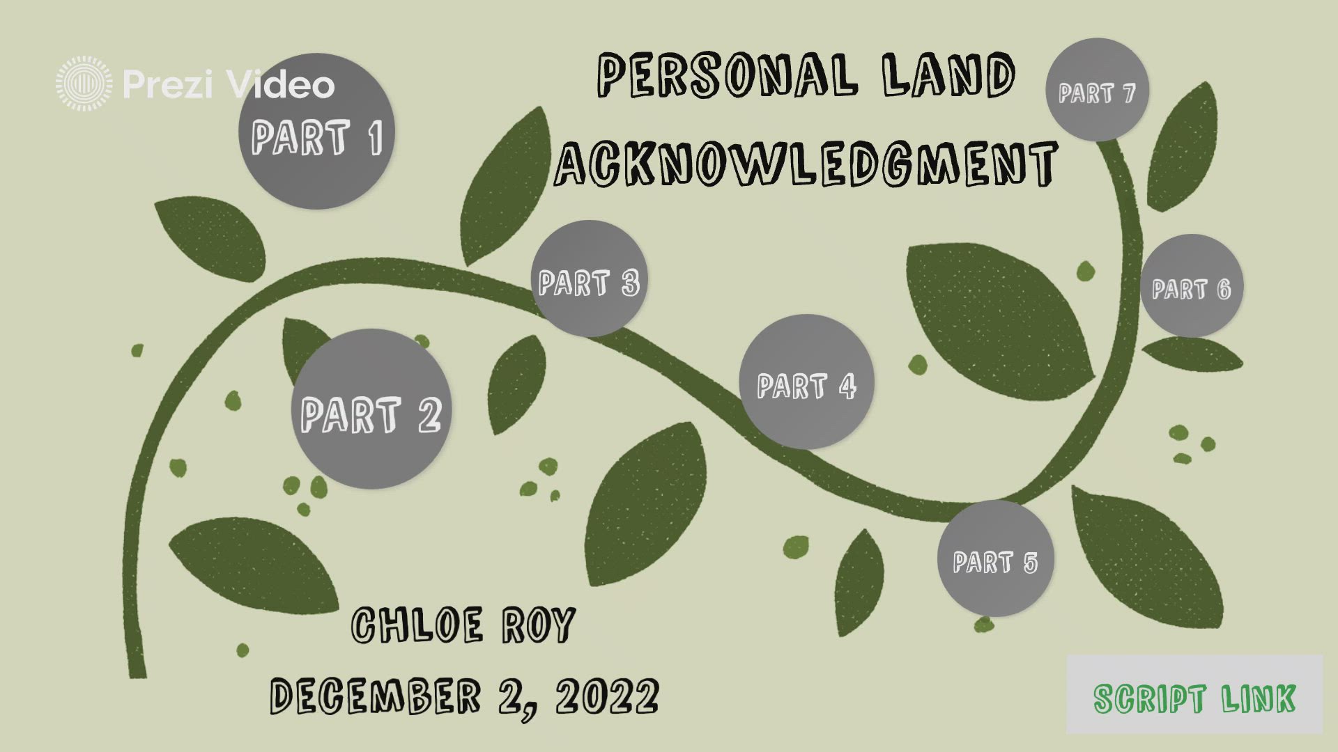 Personal Land Acknowledgment by Chloe Roy on Prezi Video