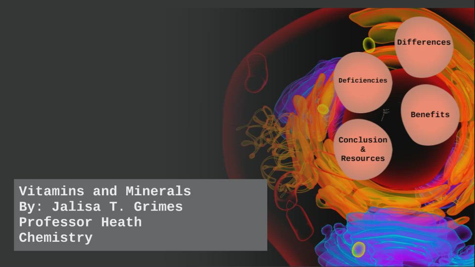 How vitamins and minerals/trace elements affect health/human body (CO 3