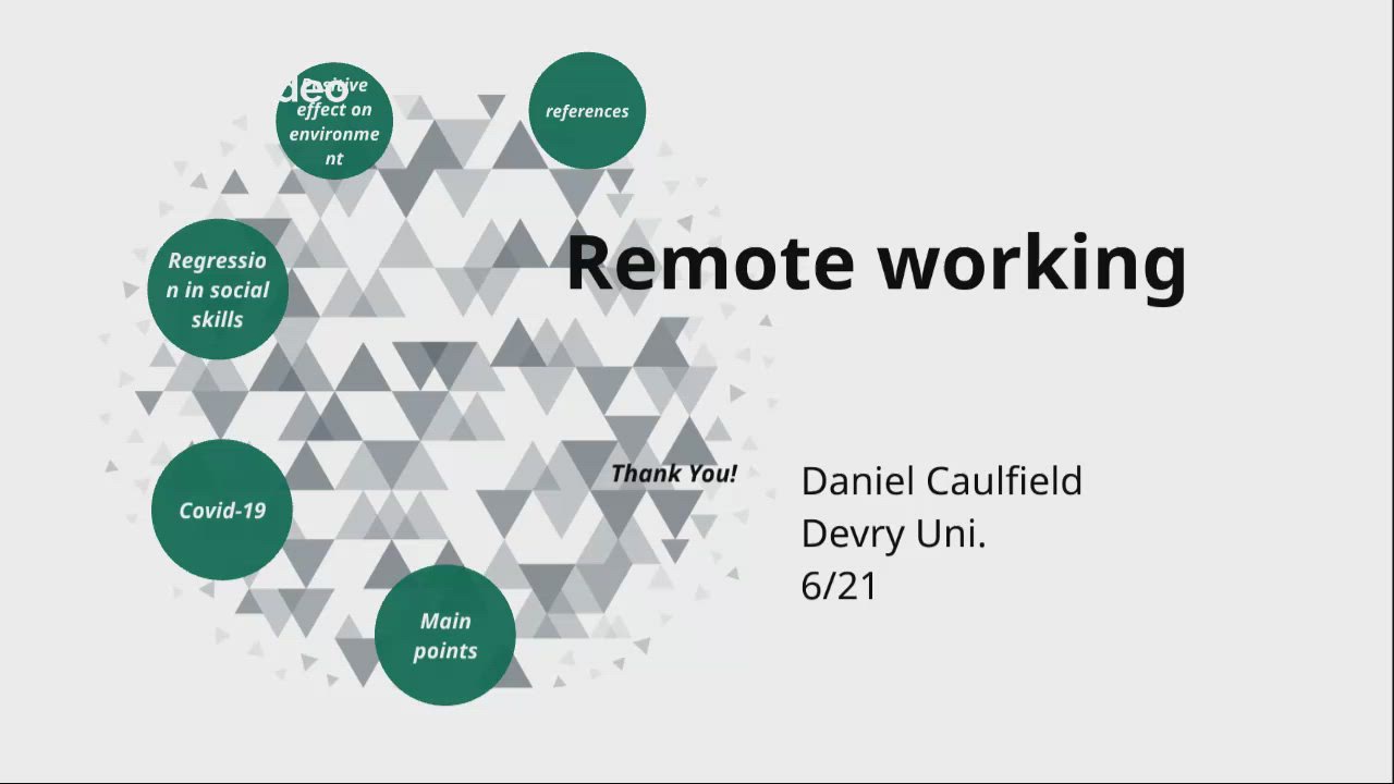 Causes and effects of remote working by Daniel Caulfield on Prezi Video