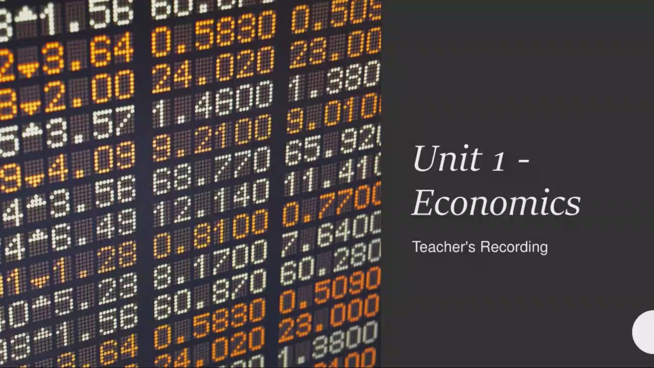 Unit 1 Economics Teacher's Recording by Ahmad AR on Prezi Video