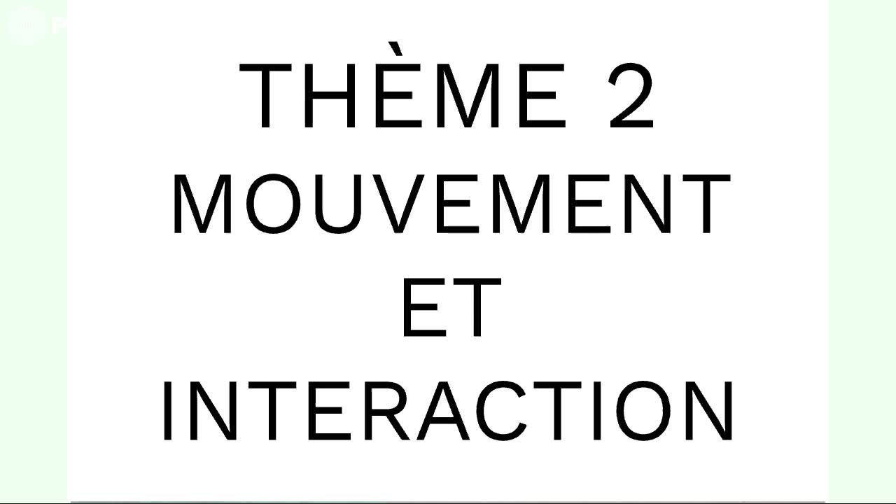 Mouvement Et Interactions Page De Garde