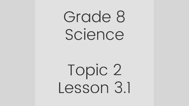 Grade 8 Science Topic 2 Lesson 3.1 by Khresto MAS on Prezi Video
