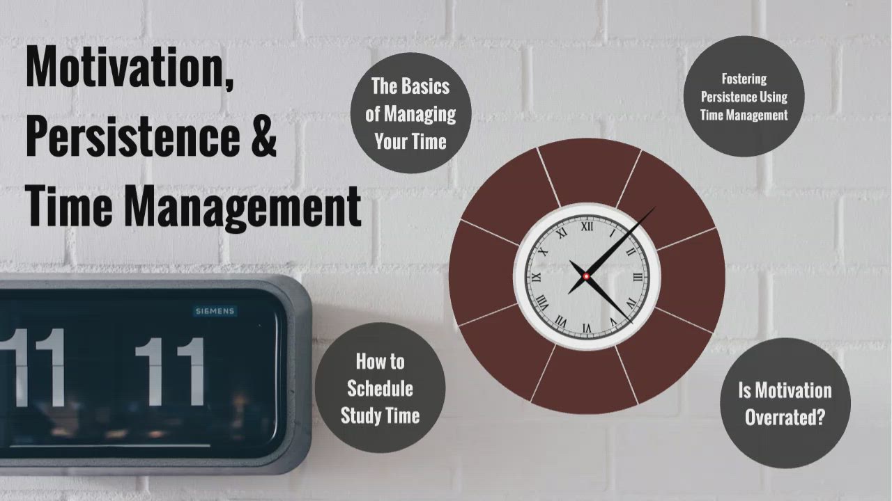Motivation, Persistence & Time Management by Joseph Sanchez on Prezi Video