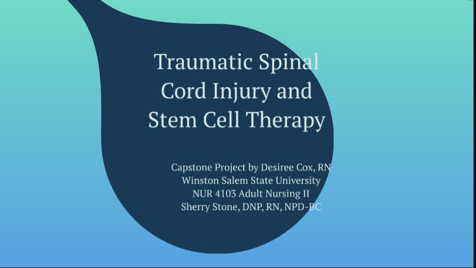 Traumatic Spinal Cord Injury and Stem Cell Therapy by Desiree Cox on ...