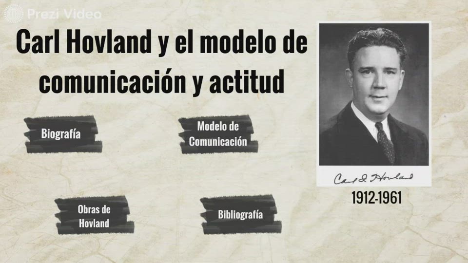 Carl Hovland y el modelo de comunicación y actitud by Oscar Santana on