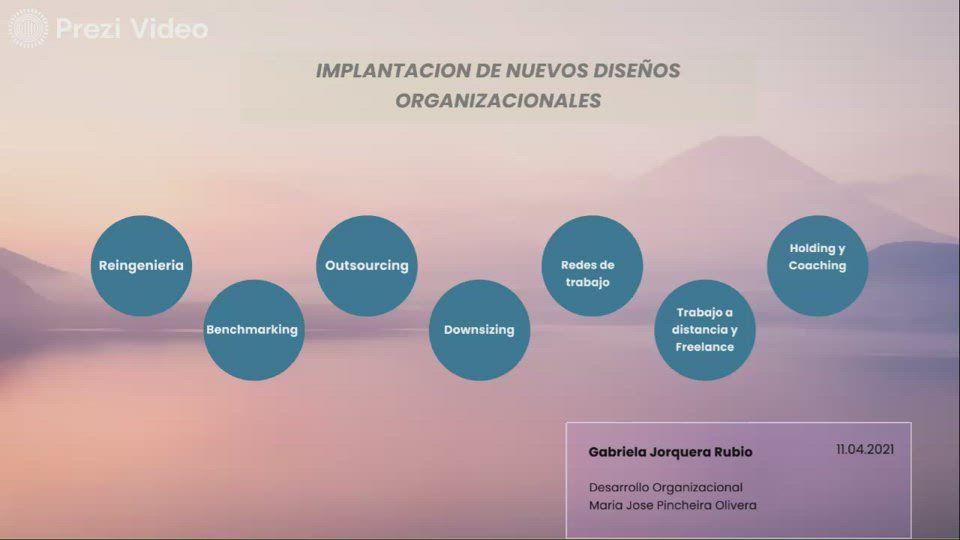 Implantacion de los nuevos diseños organizacionales by Gabriela